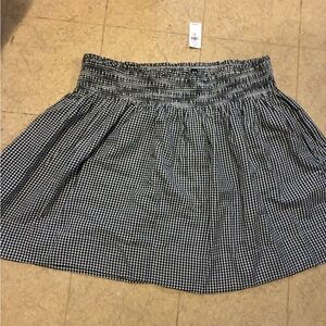 Gap Smocked Mini Skirt size XL black/white
